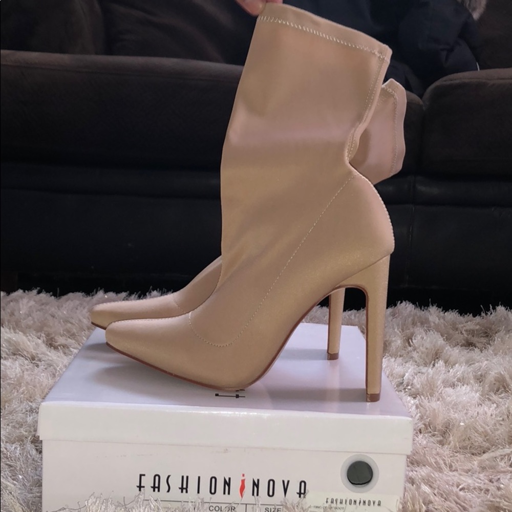 Brand new boots! Fashionnova. Nude color